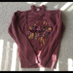 Cold shoulder sweater by Blu Pepper